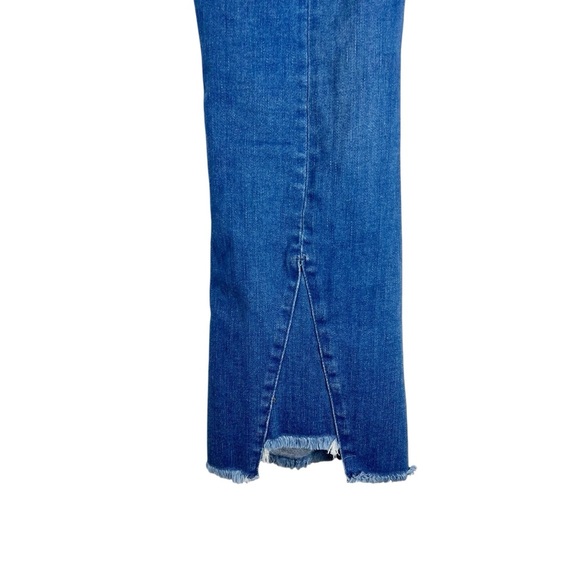 LOFT Women's Size 26/2  High Waist Flare Crop Stretch Jeans Raw Step Hem - Picture 5 of 7